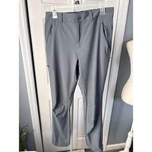 Columbia Mens Grey Outdoor Hiking Pants Stretch Zipper Pockets Articulated